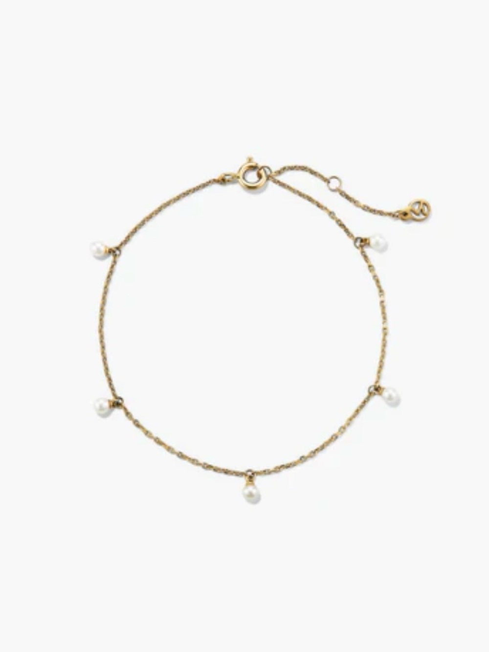 Mejuri 14k yellow gold pearl bracelet